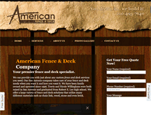 Tablet Screenshot of americanfencedeck.com